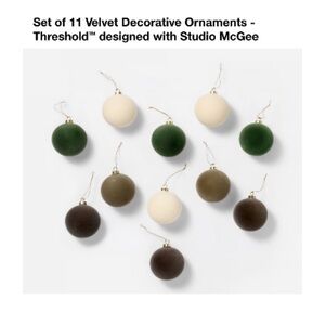 Set of 11 Velvet Decorative
Ornaments - Threshold™